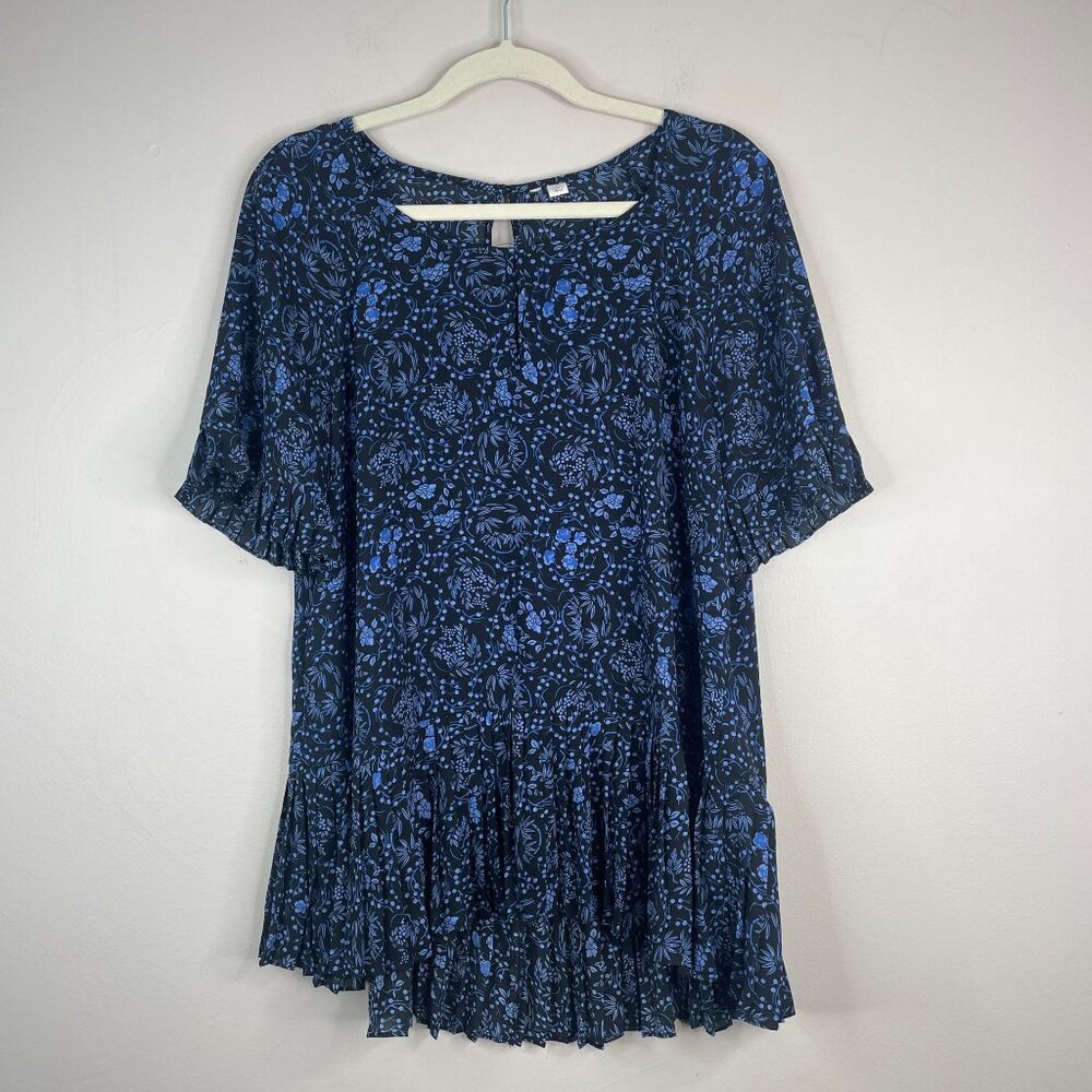 Cato Cottagecore Floral Top Womens Large Ruffle Pleated Pullover Tunic Dainty‎